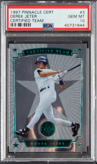 1997 Pinnacle Cert. Certified Team #3 Derek Jeter PSA 10