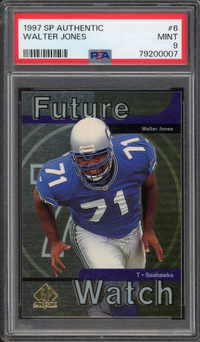 1997 SP Authentic #6 Walter Jones ROOKIE PSA MINT 9
