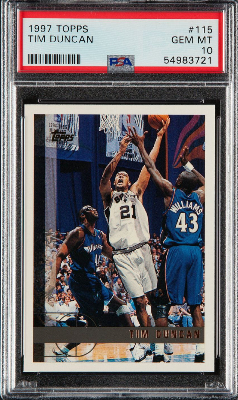 1997 Topps #115 Tim Duncan PSA 10