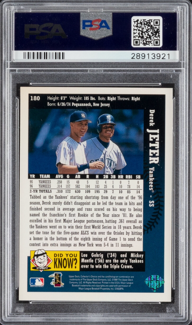 1997 Coll. Choice #180 Derek Jeter PSA 10