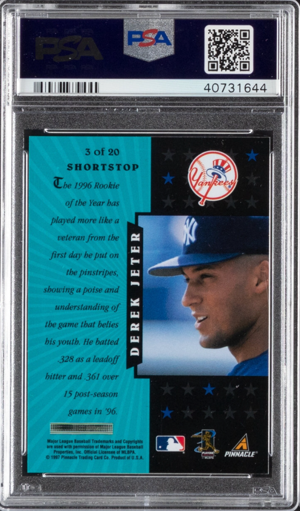 1997 Pinnacle Cert. Certified Team #3 Derek Jeter PSA 10