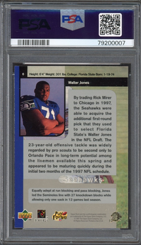1997 SP Authentic #6 Walter Jones ROOKIE PSA MINT 9