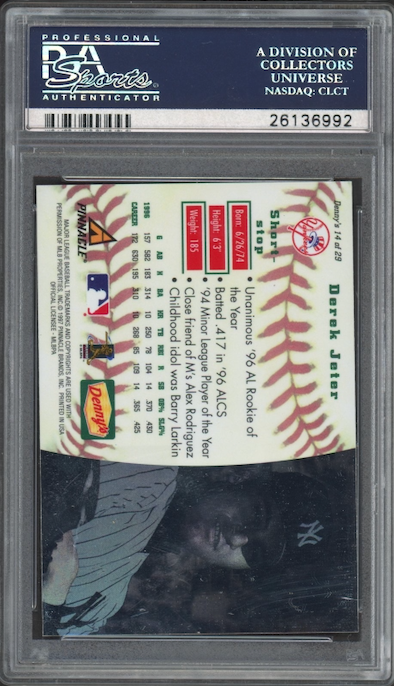 1997 Denny’s 3-D Holograms #14 Derek Jeter PSA 10