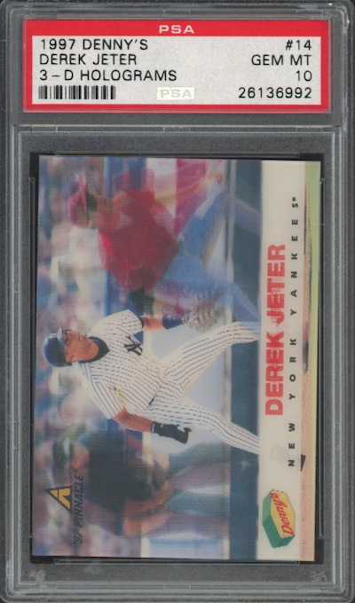 1997 Denny’s 3-D Holograms #14 Derek Jeter PSA 10