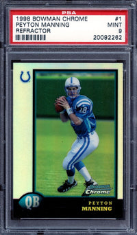 1998 Bowman Chrome Refractor #1 Peyton Manning PSA 9