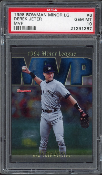 1998 Bowman Minor LG. MVP #6 Derek Jeter PSA 10