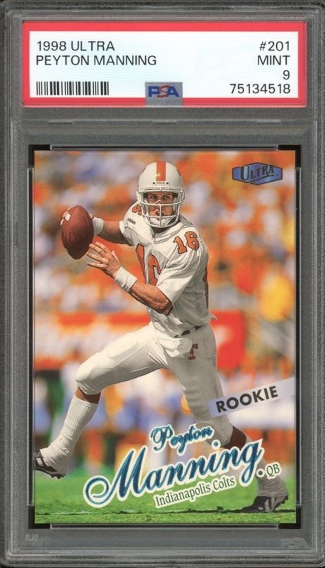 1998 Ultra #201 Peyton Manning PSA 9