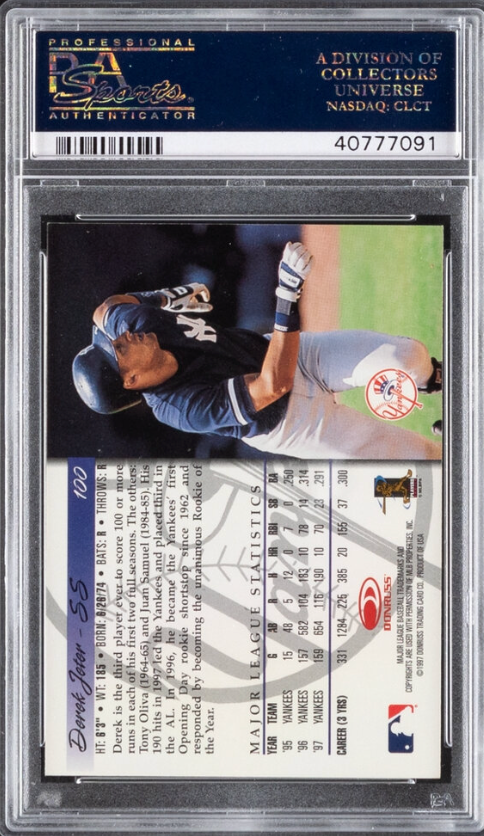 1998 Donruss #100 Derek Jeter PSA 10