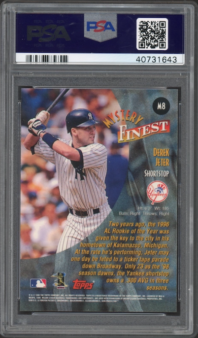 1998 Topps Myst Finest #M8 Derek Jeter PSA 10