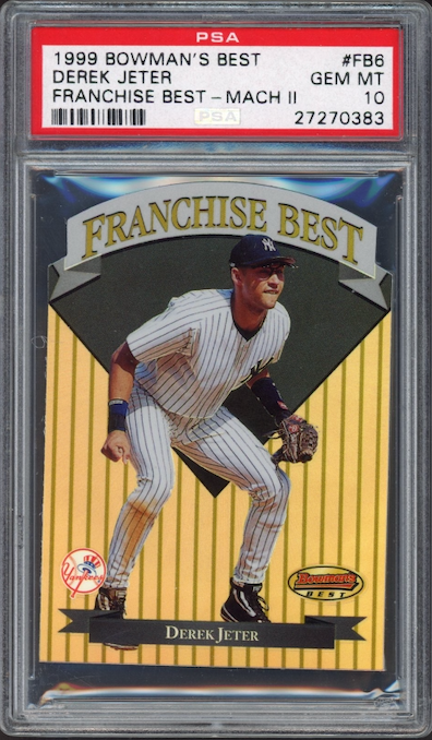 1999 Bowman’s Best #FB6 Derek Jeter Franchise Best - Mach II PSA 10