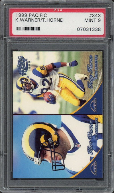 1999 Pacific #343 K. Warner/T. Horne PSA MINT 9