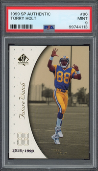 1999 SP Authentic #96 Torry Holt ROOKIE PSA MINT 9
