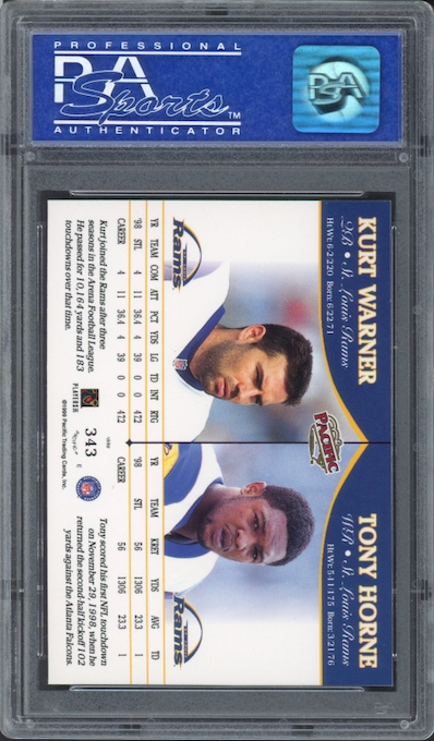 1999 Pacific #343 K. Warner/T. Horne PSA MINT 9