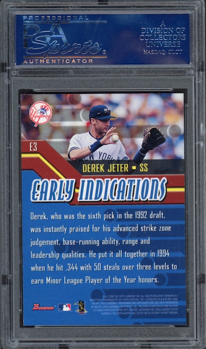 2000 Bowman #E3 Derek Jeter Early Indications PSA 10