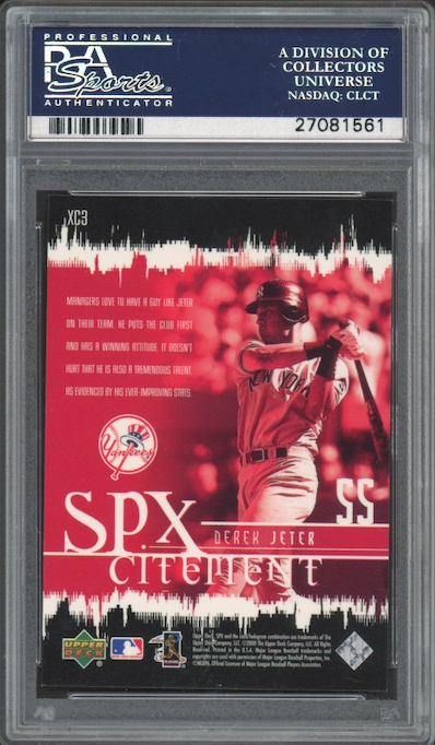 2000 SPx SPXCITMENT #XC3 Derek Jeter PSA 10