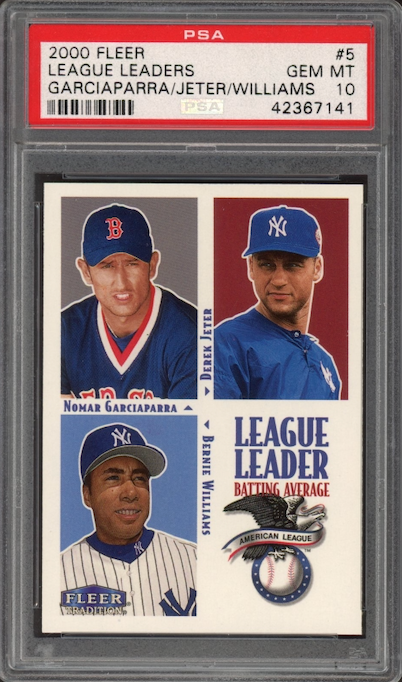 2000 Fleer #5 League Leaders Garciaparra/Jeter/Williams PSA 10