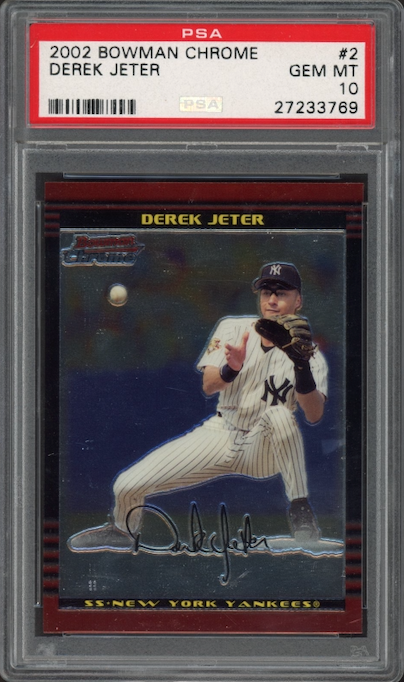 2002 Bowman Chrome #2 Derek Jeter PSA 10