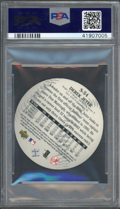2003 Upper Deck Standing Oi-Die-Cut #S-54 Derek Jeter PSA 10