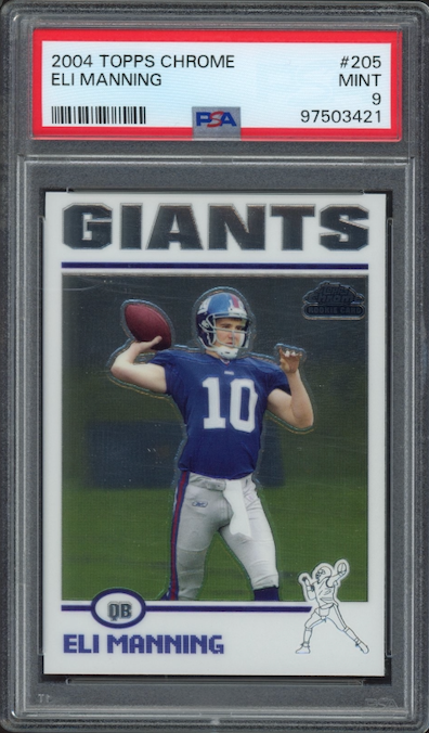 2004 Topps Chrome #205 Eli Manning ROOKIE PSA MINT 9