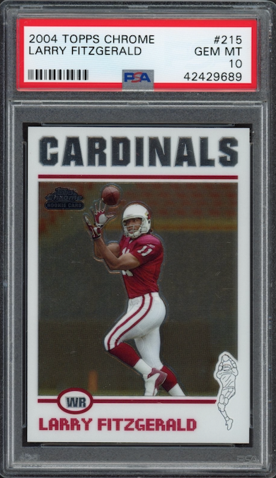 2004 Topps Chrome #215 Larry Fitzgerald ROOKIE PSA GEM MINT 10