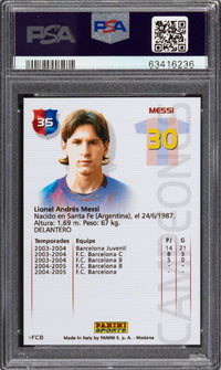 2004 Panini Sports Mega Crk Barca-Campeon #35 Lionel Messi PSA 9