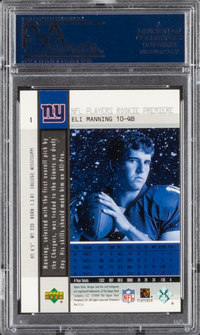 2004 UD RKE. Premiere #1 Eli Manning ROOKIE PSA GEM MINT 10