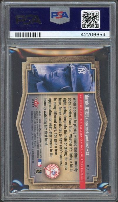 2004 Fleer Authentix Ballpark Classics #8 Derek Jeter PSA 10