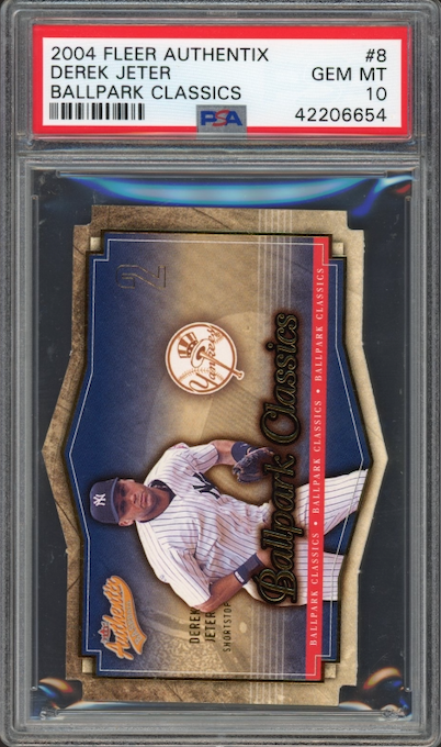 2004 Fleer Authentix Ballpark Classics #8 Derek Jeter PSA 10