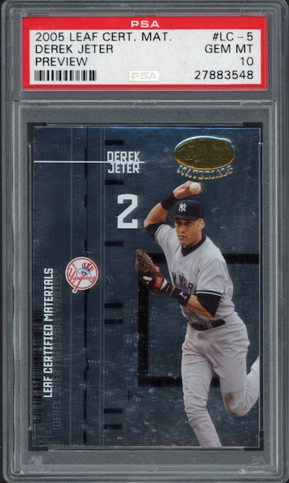 2005 Leaf Cert. Mat. Preview #LC-5 Derek Jeter PSA 10