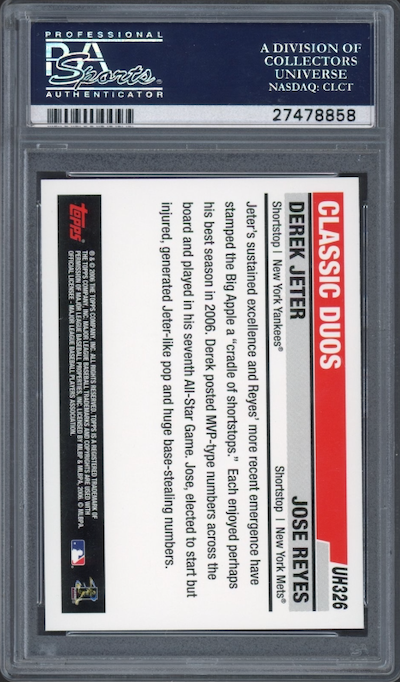 2006 Topps Updates and Highlights #UH326 D. Jeter/J. Reyes PSA 10
