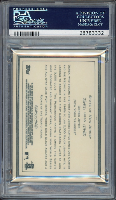 2008 Topps A & G United States #US30 Derek Jeter PSA 10
