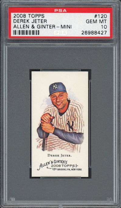 2008 Topps Allen & Ginter - Mini #120 Derek Jeter PSA 10