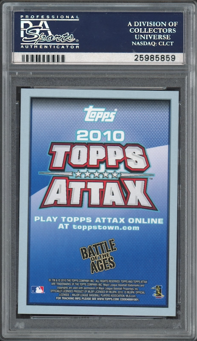 2010 Topps Attax Battle of the Ages Derek Jeter PSA 10