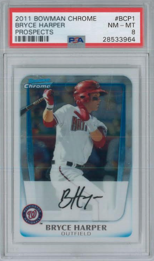 2011 Bowman Chrome Prospects #BCP1 Bryce Harper PSA 8