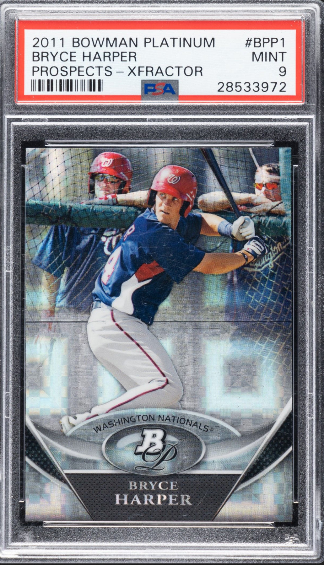 2011 Bowman Platinum #BPP1 Bryce Harper PSA 9