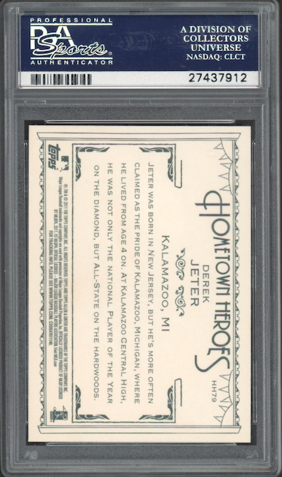 2011 Topps A & G Hometown Heroes #HH79 Derek Jeter PSA 10