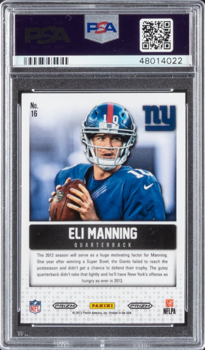 2013 Panini Cornerstones #16 Eli Manning PSA GEM MINT 10