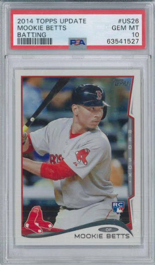 2014 Topps Update Batting #US26 Mookie Betts PSA 10