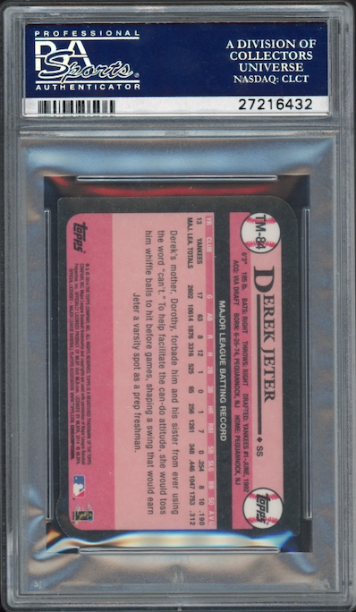 2014 Topps 1989 Mini Die-Cut #TM-84 Derek Jeter PSA 10