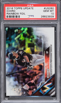 2016 Topps Update Rainbow Foil #US260 Ichiro PSA GEM MINT 10