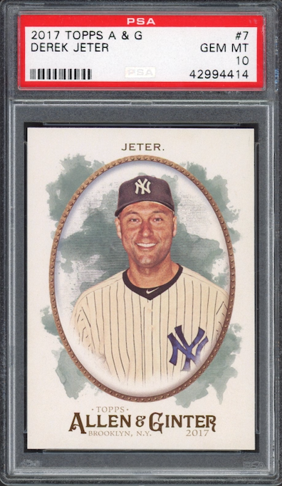 2017 Topps A & G #7 Derek Jeter PSA 10