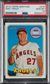 2018 Topps Heritage #275 Mike Trout PSA GEM MINT 10