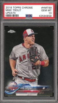 2018 Topps Chrome Update #HMT69 Mike Trout PSA 10