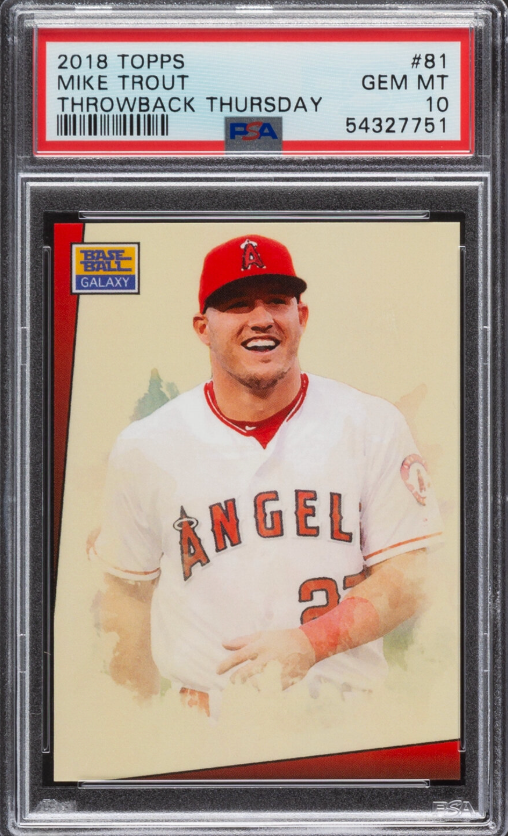 2018 Topps Throwback Thursday #81 Mike Trout PSA 10