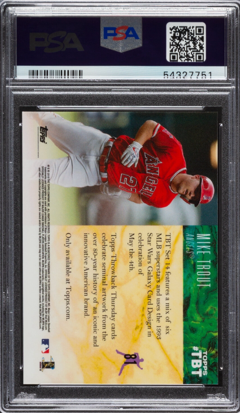 2018 Topps Throwback Thursday #81 Mike Trout PSA 10