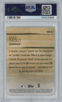 2018 Topps Update Don't Blink #DB-5 Mike Trout PSA GEM MINT 10