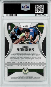 2019 Panini Prizm #152 Giannis Antetokounmpo PSA MINT 9