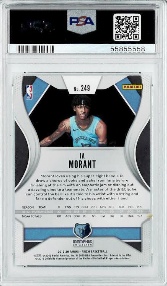 2019 Panini Prizm #249 Ja Morant PSA 10