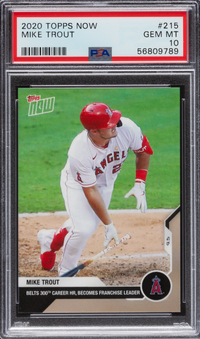 2020 Topps Now #215 Mike Trout PSA 10