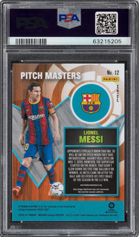 2020 Panini Mosaic La Liga Pitch Masters Green Mosaic #12 Lionel Messi PSA 10